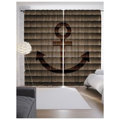 Портьеры JoyArty Декупаж якоря на ленте 265 см (p-15935)