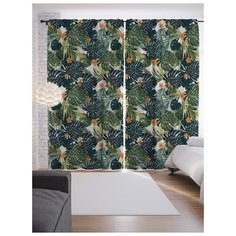 Портьеры JoyArty Тропический мотив на ленте 265 см (p-79849)