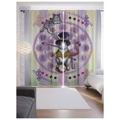 Портьеры JoyArty Часы кролика на ленте 265 см (p-23378)