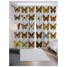 Портьеры JoyArty Коллекция бабочек на ленте 265 см (p-15899)