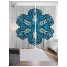 Портьеры JoyArty Цветочные щупальца на ленте 265 см (p-21232)