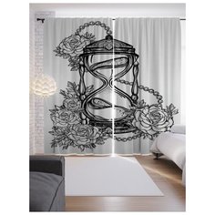 Портьеры JoyArty Цветы времени на ленте 265 см (p-22173)