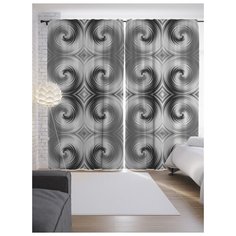 Портьеры JoyArty Волны в узоре на ленте 265 см (p-18728)