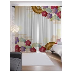 Портьеры JoyArty Китайские облака на ленте 265 см (p-2925)