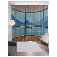 Портьеры JoyArty Морские апартаменты на ленте 265 см (p-8262)