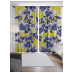 Портьеры JoyArty Цветочное пространство на ленте 265 см (p-19867)