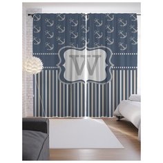 Портьеры JoyArty Морская w на ленте 265 см (p-5426w)
