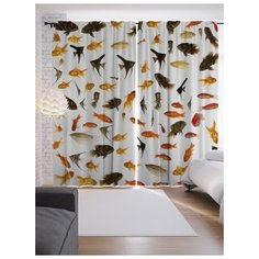 Портьеры JoyArty Аквариумные рыбки на ленте 265 см (p-2782)