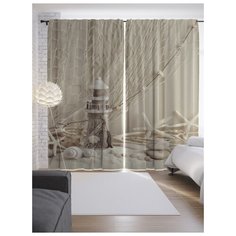 Портьеры JoyArty Маяк с декорациями на ленте 265 см (p-9000)