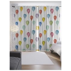Портьеры JoyArty Шары взлетают в небо на ленте 265 см (p-18372)