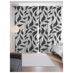 Портьеры JoyArty Листья забвения на ленте 265 см (p-21692)