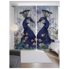Портьеры JoyArty Пара фазанов на ленте 265 см (p-8617)
