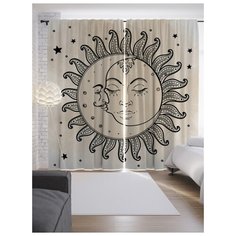 Портьеры JoyArty Луна и Солнце на ленте 265 см (p-18171)