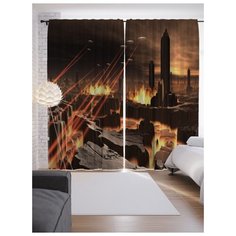 Портьеры JoyArty Война миров на ленте 265 см (p-6798)