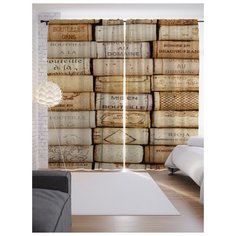 Портьеры JoyArty Коллекция пробок на ленте 265 см (p-9896)