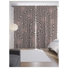 Портьеры JoyArty Геометрическая иллюзия на ленте 265 см (p-18627)