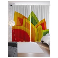 Портьеры JoyArty Лепестки пламени на ленте 265 см (p-21915)