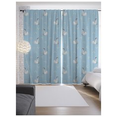 Портьеры JoyArty Лебединое озеро на ленте 265 см (p-18478)