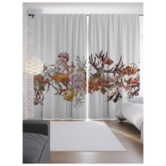 Портьеры JoyArty Морские водоросли на ленте 265 см (p-17285)