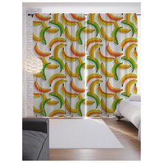 Портьеры JoyArty Банановое раздолье на ленте 265 см (p-28188)