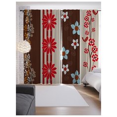 Портьеры JoyArty Цветущее покрытие на ленте 265 см (p-29378)