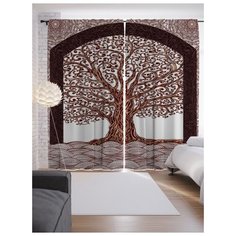 Портьеры JoyArty Возле дерева знаний на ленте 265 см (p-22430)