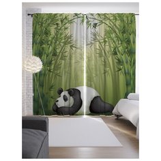 Портьеры JoyArty Панда спит на ленте 265 см (p-17650)