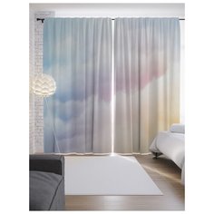 Портьеры JoyArty Цветные облака на ленте 265 см (p-17355)