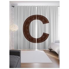 Портьеры JoyArty Королевская c на ленте 265 см (p-4920c)