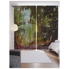 Портьеры JoyArty Жизненное дыхание на ленте 265 см (p-23021)