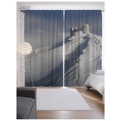 Портьеры JoyArty Снежный замок на ленте 265 см (p-6702)