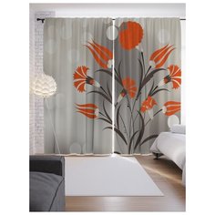 Портьеры JoyArty Цветок убеждения на ленте 265 см (p-2838)