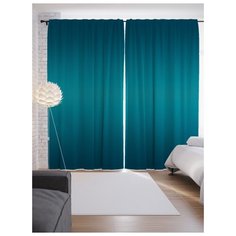 Портьеры JoyArty Синий блеск на ленте 265 см (p-23566)