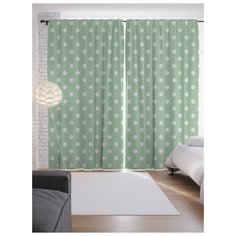 Портьеры JoyArty Зеленый горошек на ленте 265 см (p-33392)
