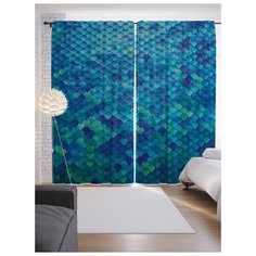 Портьеры JoyArty Мелкие чешуйки на ленте 265 см (p-2393)