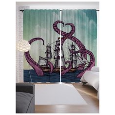 Портьеры JoyArty В плену у Кракена на ленте 265 см (p-7233)