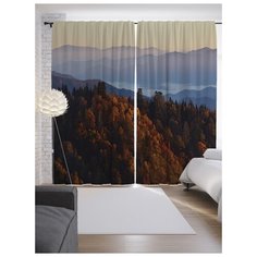 Портьеры JoyArty Верхушка леса на ленте 265 см (p-20754)