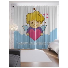 Портьеры JoyArty Ангелочек любви на ленте 265 см (p-92013)