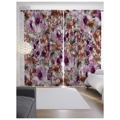 Портьеры JoyArty Цветочное внимание на ленте 265 см (p-9115)