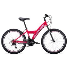 Подростковый горный (MTB) велосипед FORWARD Dakota 24 1.0 (2020) розовый/белый 13" (требует финальной сборки)