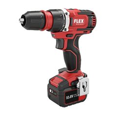 Аккумуляторная дрель-шуруповерт Flex DD 2G 10.8-EC/4.0 Set 58 Н·м красный/черный