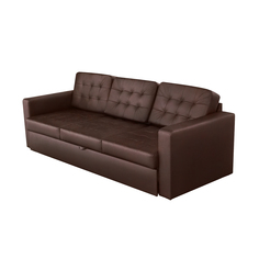 Диван ФС Нубия натуральная кожа красно-коричневый 239x86x89