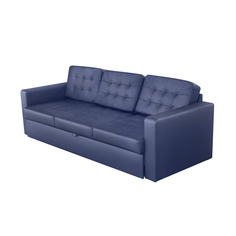 Диван ФС Нубия натуральная кожа синий 239x86x89