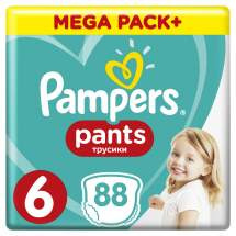 Подгузники-трусики Pampers Pants 6 (15 кг+), 88 шт.
