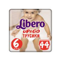 Подгузники-трусики Libero Up&Go Size 6 (13-20кг), 44 шт.