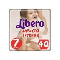 Подгузники-трусики Libero Up&Go Size 7 (16-26кг), 40 шт.