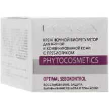 Ночной крем биорегулятор КОРА Для комбинированной и жирной кожи, с пребиотиком, 50 мл