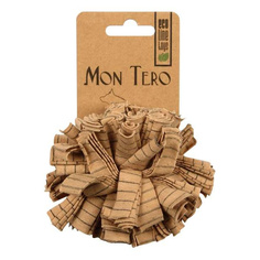 Мягкая игрушка для собак Mon Tero Мяч средний, бежевый, черный, длина 9 см