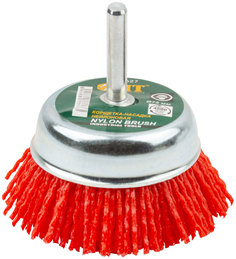 Корщетка-чашка, 75 мм, штифт, нейлон FIT 38627 F.It