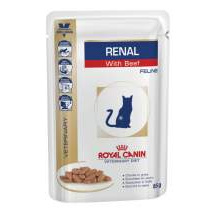 Влажный корм для кошек ROYAL CANIN Vet Diet Renal, говядина, 85г
